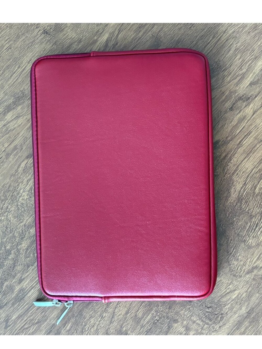 Red PU leather laptop case 13"